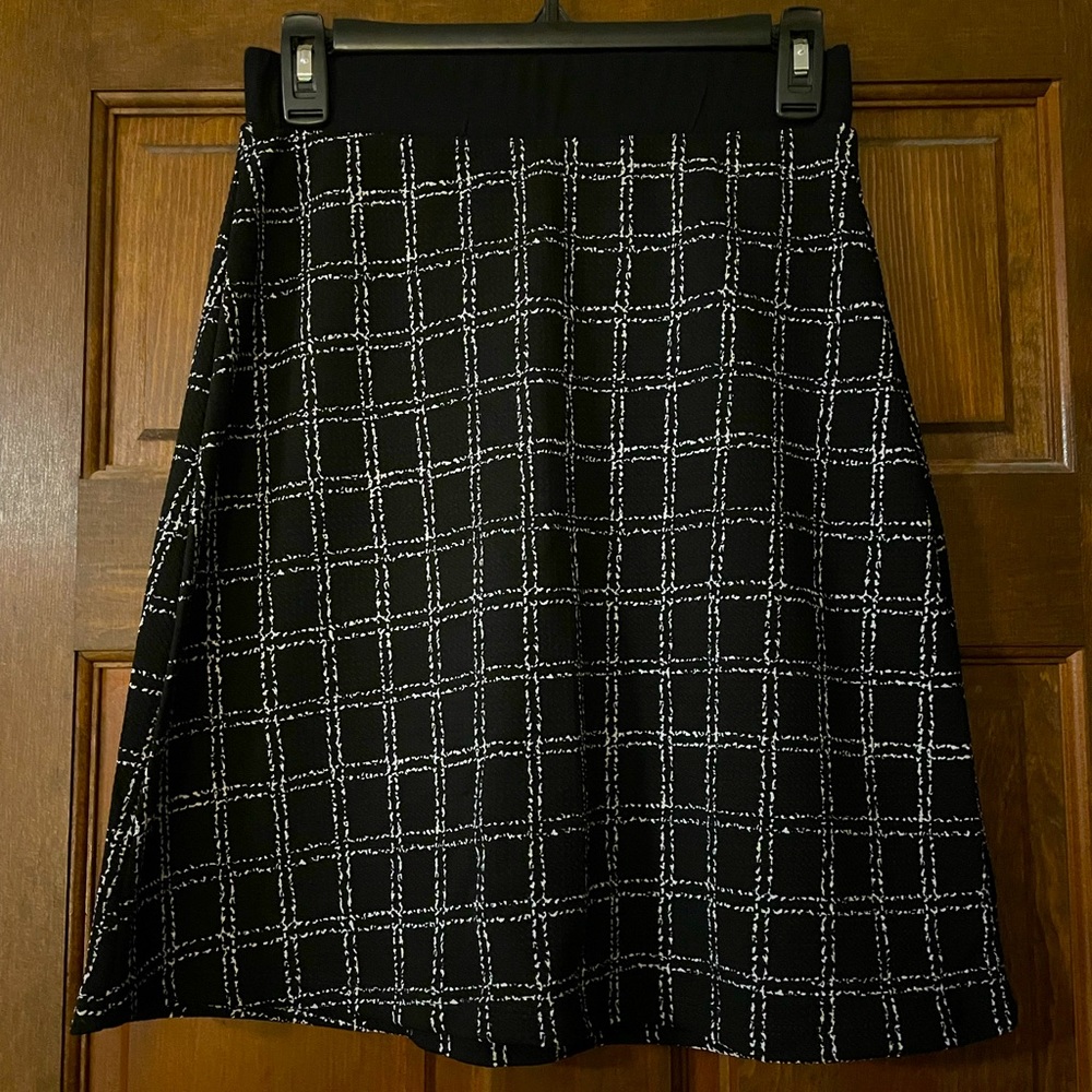 Gilli Black White Checked Skirt